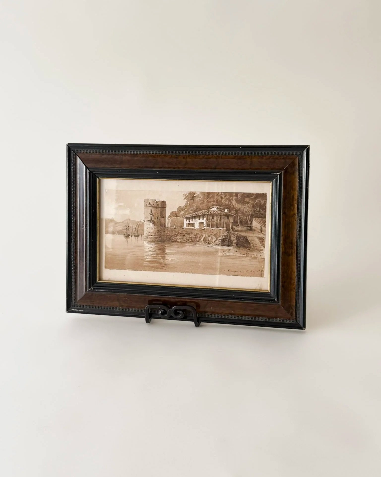 Original Antique Ink Drawing, 1852 — Refuge Interiors